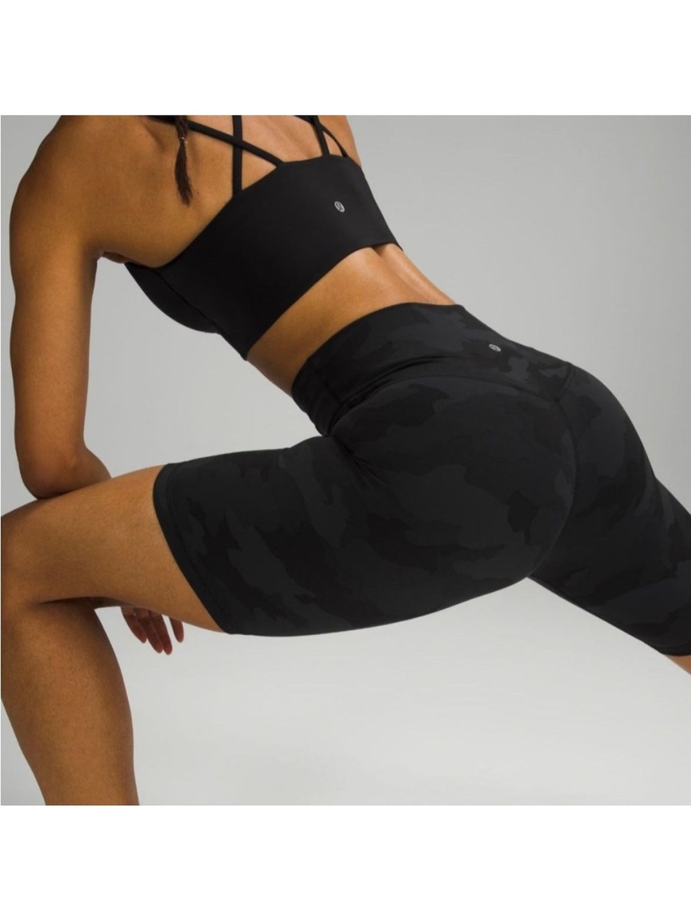 Lululemon Align HR Short 8" Size 18 (Heritage 365 Camo Deep Coal Multi)